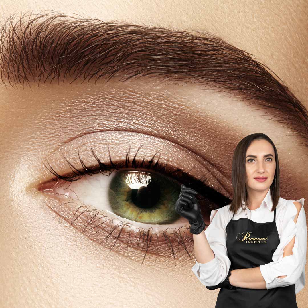 Microblading obočí ukázka práce vláskování